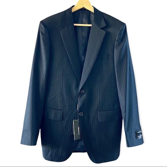 Mattarazi Uomo Wool & Cashmere Pinstripe Venezia Blazer 48 - Picture 1 of 9